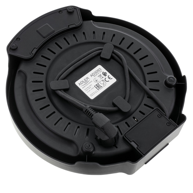 Μηχανή για τηγανίτες Adler AD 3093, 1600W, 30 cm, με σκεύη, Μαύρο/Inox