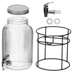 Διανομέας ποτών Adler AD 6742, 4 , γυαλί νατρίου-ασβεστίου, βάση, διαφανές