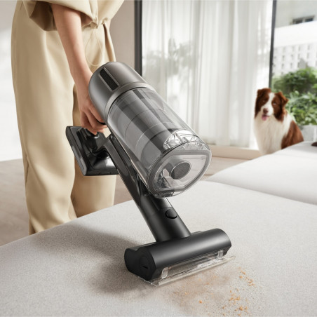 Ηλεκτρική σκούπα μπαταρίας Dreame Z30 AquaCycle VZV77B, 855W, 310AW, 150000 rpm, 3 στάδια, 0.32/0.4/0.6 l, 90 λεπτά, HEPA H14, LED, Brushless motor, Μαύρο