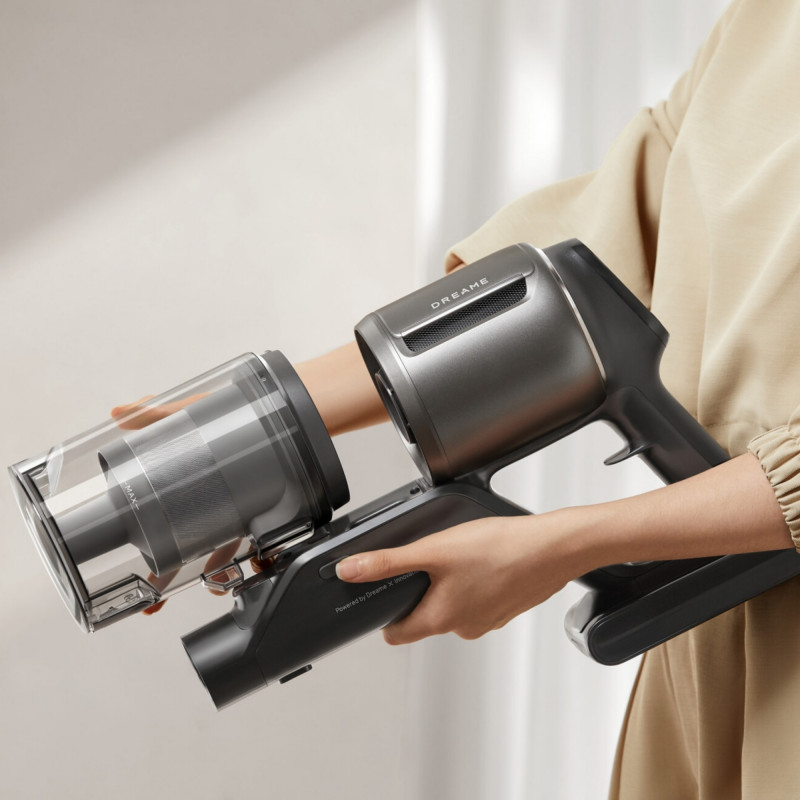 Ηλεκτρική σκούπα μπαταρίας Dreame Z30 AquaCycle VZV77B, 855W, 310AW, 150000 rpm, 3 στάδια, 0.32/0.4/0.6 l, 90 λεπτά, HEPA H14, LED, Brushless motor, Μαύρο