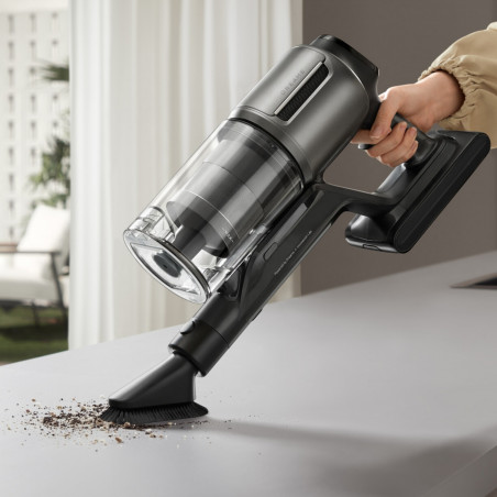 Ηλεκτρική σκούπα μπαταρίας Dreame Z30 AquaCycle VZV77B, 855W, 310AW, 150000 rpm, 3 στάδια, 0.32/0.4/0.6 l, 90 λεπτά, HEPA H14, LED, Brushless motor, Μαύρο