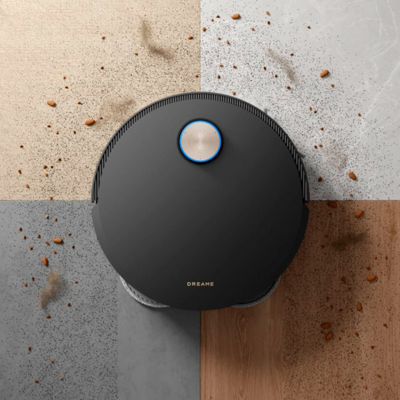 Ρομποτική ηλεκτρική σκούπα Dreame X50 Ultra RLX85CE-6-BK, 20000 Pa, ανίχνευση εμποδίων AI, πλοήγηση 360°, φωνητικός έλεγχος, αποστείρωση UV, μαύρο/χρυσό