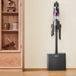 Κάθετη σκούπα 2 σε 1 Eureka NEC490, 350 W, οθόνη LED και φωτισμός στη βούρτσα, Single Cyclone, 60 λεπτά, βάση αυτόματης εκκένωσης και φόρτισης, μαύρο