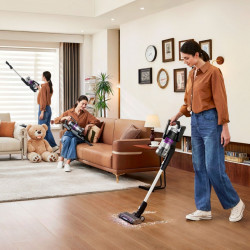 Κάθετη σκούπα 2 σε 1 Eureka NEC490, 350 W, οθόνη LED και φωτισμός στη βούρτσα, Single Cyclone, 60 λεπτά, βάση αυτόματης εκκένωσης και φόρτισης, μαύρο