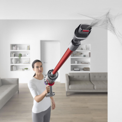 Ηλεκτρική σκούπα όρθιας τοποθέτησης Dyson V10 Origin 394464-01, 525W, 151AW, 0.76l, 125000 rpm, 60 λεπτά, 3 λειτουργίες, Motorbar clear, Nickel/blackened