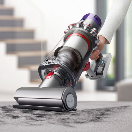 Ηλεκτρική σκούπα όρθιας τοποθέτησης Dyson V10 Origin 394464-01, 525W, 151AW, 0.76l, 125000 rpm, 60 λεπτά, 3 λειτουργίες, Motorbar clear, Nickel/blackened
