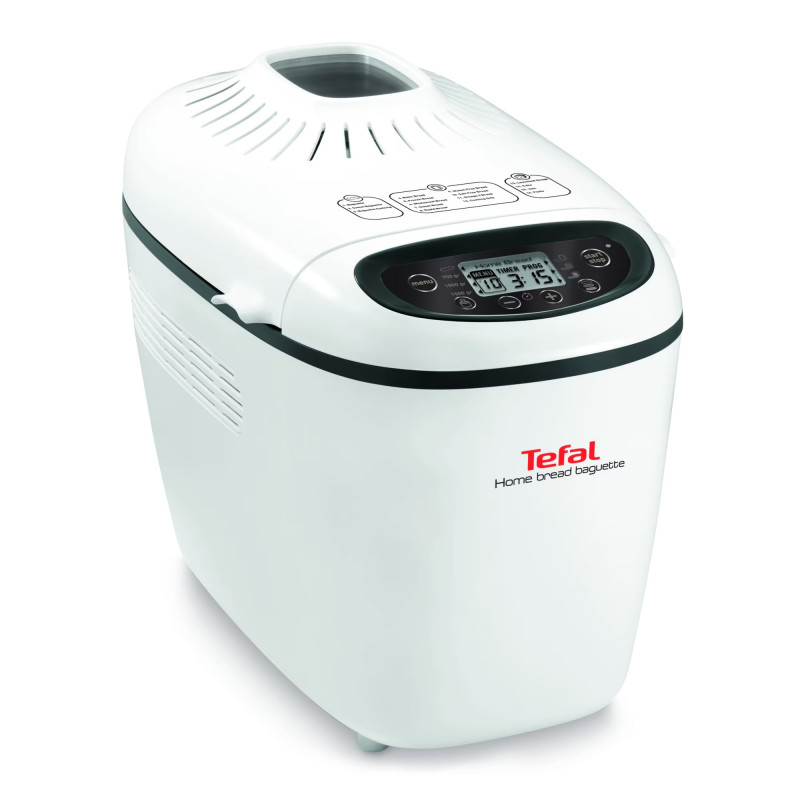 Home Bread Baguette Tefal PF610138, 1600 W, 750/1000/1500 g, 2 αναδευτήρες, 16 προγράμματα, Λευκό
