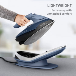 Σίδερο αναβάθμισης Tefal Reemove FV6675E0, 2600 W, 250 ml, Κεραμική πλάκα, Σύστημα προστασίας κατά της στάγδην, Αυτόματη απενεργοποίηση, Μπλε
