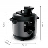 Pressure Cooker Tefal Turbo Cuisine & Fry CY778830, 70 kPa, 1200W, 7.6 l, 15 προγράμματα, Αντικολλητική επίστρωση, Διατήρηση θερμότητας, Ψηφιακός έλεγχος, Μαύρο