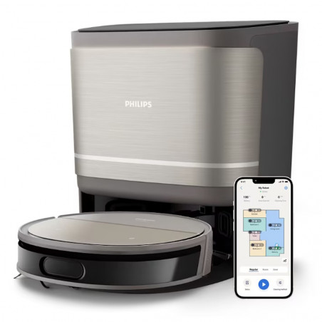 Ηλεκτρική σκούπα ρομπότ Philips 9000 Series XU9100/10, 6500 mAh, 8000 Pa, WiFi, LiDAR, PowerCyclone, EPA 11, Dry/Mokro Cleaner, Bronze/Golden.