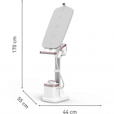 Σίδερο ατμού Tefal Ixeo Vision QT1811E0, 2170W, 3 επίπεδα ισχύος, 1,2 l, 200 g/min, LED οπίσθιος φωτισμός, Ανανέωση και απολύμανση, Αυτόματη απενεργοποίηση, Λευκό