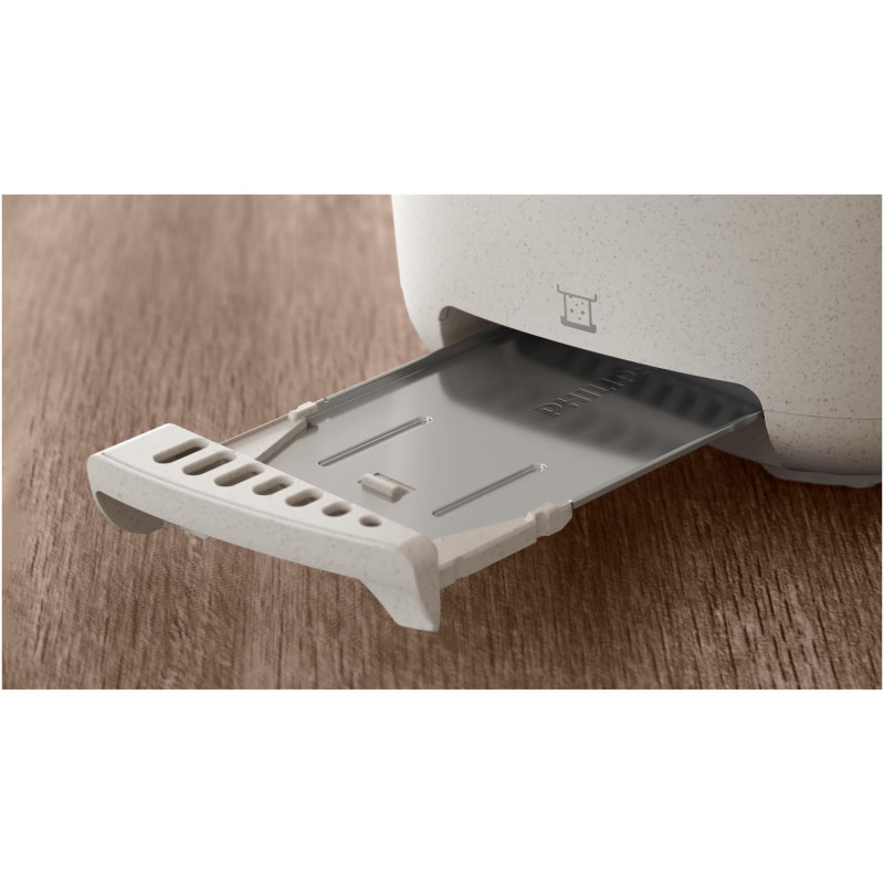 Τοστιέρα Philips HD2640/10 Conscious collection, 830 W, Για 2 φέτες, 8 επίπεδα ψησίματος, δίσκος ψίχας, απόψυξη, αναθέρμανση, λευκό ματ