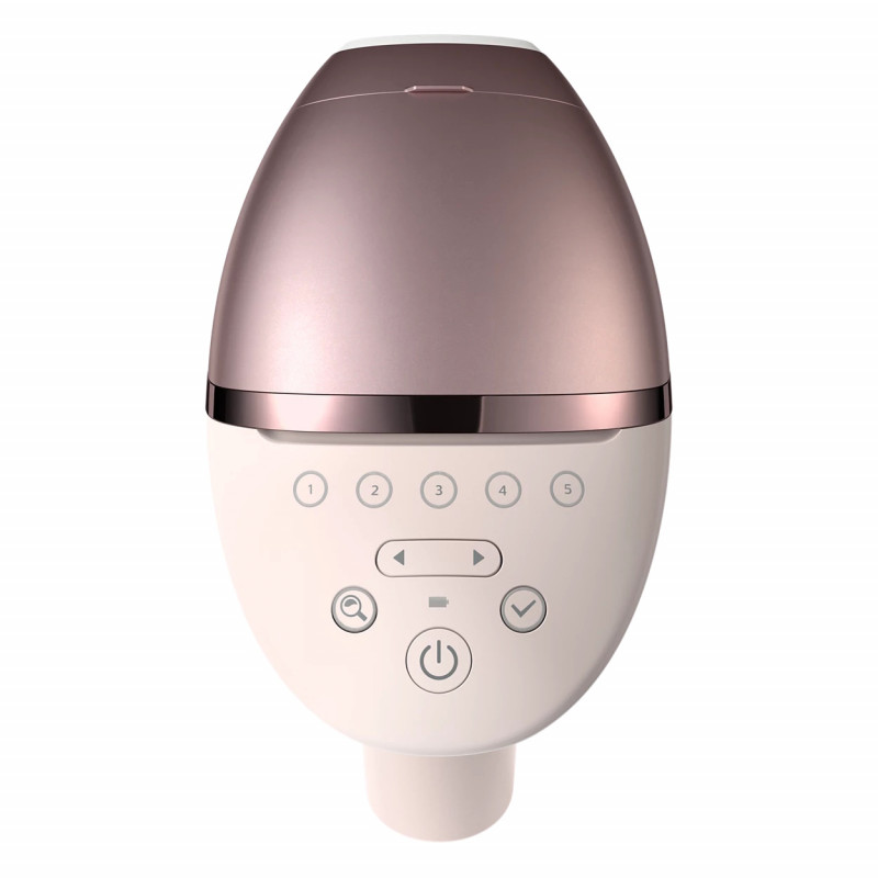 Φωτοαποτριχωτική συσκευή Philips Lumea Series 9900 BRI977/00 IPL photoepilator, 450 000 παλμοί, αισθητήρας Smartskin, τεχνολογία SenseIQ, ασύρματο, ροζ