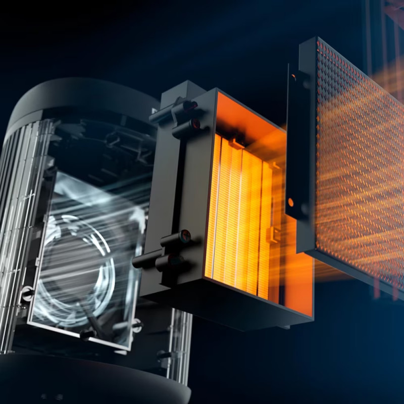 Κεραμικός θερμαντήρας-ανεμιστήρας Philips CX2120/01, 600/1500 W, Για έως και 15m2, 3 ρυθμίσεις θερμοκρασίας, Προστασία από ανατροπή, Μαύρο