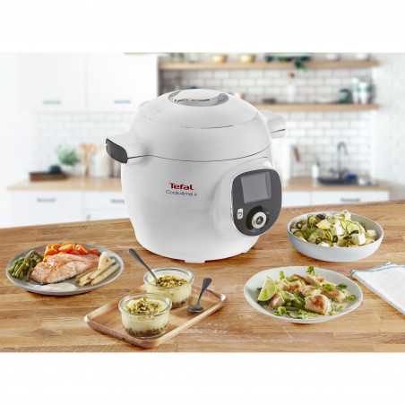 Πολυμάγειρας Tefal CY851130 Cook4me, 1600 W, 6 L, 6 λειτουργίες μαγειρέματος, έναρξη με καθυστέρηση, εξοικονόμηση θερμότητας, Λευκό