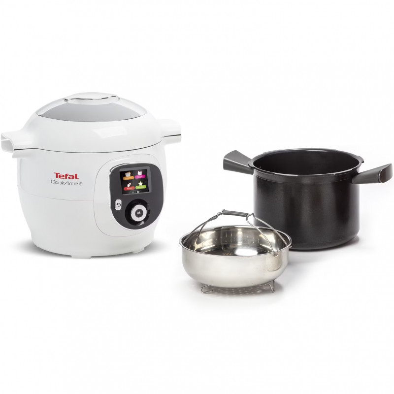 Πολυμάγειρας Tefal CY851130 Cook4me, 1600 W, 6 L, 6 λειτουργίες μαγειρέματος, έναρξη με καθυστέρηση, εξοικονόμηση θερμότητας, Λευκό
