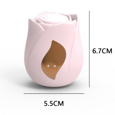 Διεγέρτης κλειτορίδας Beautifly Rose Glow Pleaser, 5 λειτουργίες, 5 ταχύτητες, 90 λεπτά, Κατάλληλο για χρήση στο ντους/μπάνιο, Αντιαλλεργική σιλικόνη, Αθόρυβο, Κόκκινο