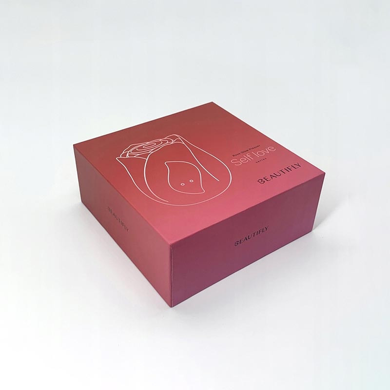 Διεγέρτης κλειτορίδας Beautifly Rose Glow Pleaser, 5 λειτουργίες, 5 ταχύτητες, 90 λεπτά, Κατάλληλο για χρήση στο ντους/μπάνιο, Αντιαλλεργική σιλικόνη, Αθόρυβο, Κόκκινο