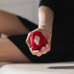 Διεγέρτης κλειτορίδας Beautifly Rose Glow Pleaser, 5 λειτουργίες, 5 ταχύτητες, 90 λεπτά, Κατάλληλο για χρήση στο ντους/μπάνιο, Αντιαλλεργική σιλικόνη, Αθόρυβο, Κόκκινο