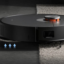 Xiaomi X20 Max Ρομποτική ηλεκτρική σκούπα, 8000 Pa, 0.5/4 l, 120 λεπτά, Λειτουργία σφουγγαρίσματος με ζεστό νερό, Φωνητικός έλεγχος, Σταθμός αυτοκαθαρισμού, Πλοήγηση LDS, Φωτισμός, Μαύρο