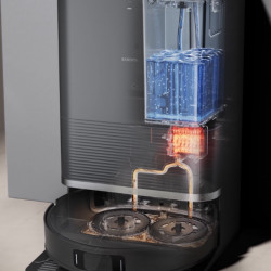 Xiaomi X20 Max Ρομποτική ηλεκτρική σκούπα, 8000 Pa, 0.5/4 l, 120 λεπτά, Λειτουργία σφουγγαρίσματος με ζεστό νερό, Φωνητικός έλεγχος, Σταθμός αυτοκαθαρισμού, Πλοήγηση LDS, Φωτισμός, Μαύρο