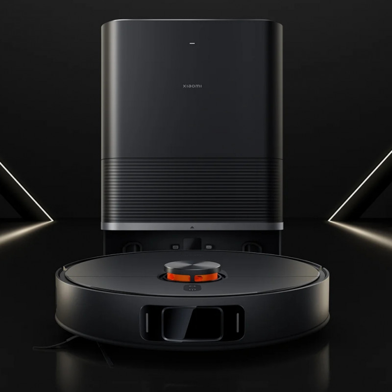 Xiaomi X20 Max Ρομποτική ηλεκτρική σκούπα, 8000 Pa, 0.5/4 l, 120 λεπτά, Λειτουργία σφουγγαρίσματος με ζεστό νερό, Φωνητικός έλεγχος, Σταθμός αυτοκαθαρισμού, Πλοήγηση LDS, Φωτισμός, Μαύρο