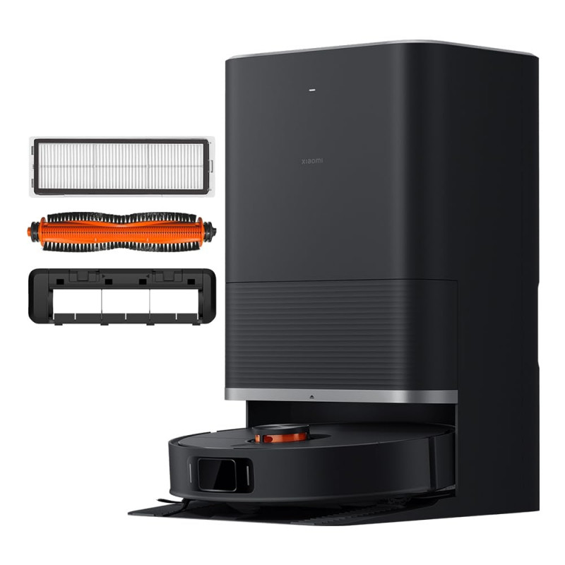 Xiaomi X20 Max Ρομποτική ηλεκτρική σκούπα, 8000 Pa, 0.5/4 l, 120 λεπτά, Λειτουργία σφουγγαρίσματος με ζεστό νερό, Φωνητικός έλεγχος, Σταθμός αυτοκαθαρισμού, Πλοήγηση LDS, Φωτισμός, Μαύρο