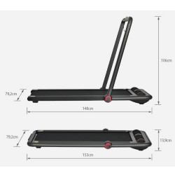 Διάδρομος Xiaomi KingSmith WalkingPad K12, 746W, Μέχρι 100 kg, 0.8/12 km/h, 2 λειτουργίες, Ένδειξη τιμής μέτρησης, Εφαρμογή για κινητά, Πτυσσόμενο, LED, Μαύρο