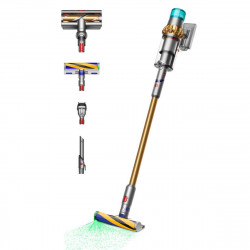 Σκούπα όρθια Dyson V15 Detect Absole 447000-01, 660W, 0.76 l, 60 λεπτά αυτονομία, Αισθητήρες, 3 λειτουργίες, LCD, Γκρι/χρυσό