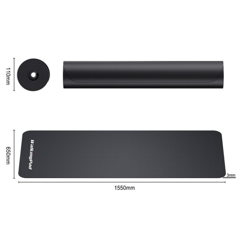 Στρώμα διαδρόμου Xiaomi KingSmith, 65x155 cm, καουτσούκ NBR, Απορροφά θόρυβο και κραδασμούς, Μαύρο
