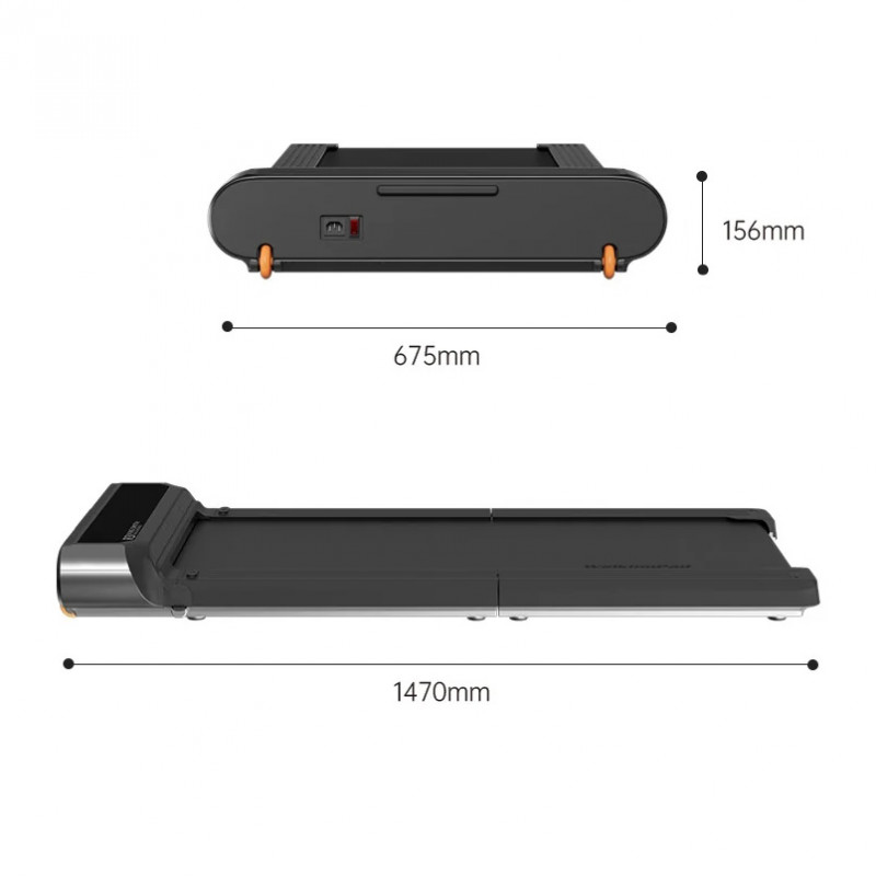 Διάδρομος Xiaomi KingSmith WalkingPad R3, 735W, 1 hp, Έως 120 kg, 0,5-6 km/h, Ενσωματωμένη οθόνη, Εφαρμογή για κινητά, Πτυσσόμενο, Μαύρο/γκρι