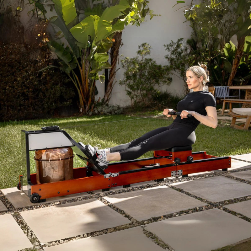 Xiaomi KingSmith WM10 κωπηλατικό μηχάνημα με νερό και μαγνητική αντίσταση, 500N, ράγα 117 cm, 5/32 μοίρες, 15/25 l, πτυσσόμενο, μαύρο/καφέ