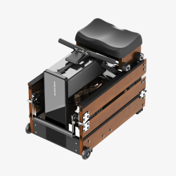 Xiaomi KingSmith WM10 κωπηλατικό μηχάνημα με νερό και μαγνητική αντίσταση, 500N, ράγα 117 cm, 5/32 μοίρες, 15/25 l, πτυσσόμενο, μαύρο/καφέ