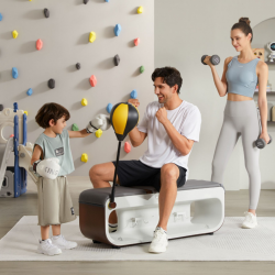 Πολυλειτουργικό Xiaomi KingSmith FBB1C, 2 μοίρες κλίσης, Ολόκληρο το σώμα, Πτυσσόμενο, 15 αξεσουάρ, Λευκό/καφέ