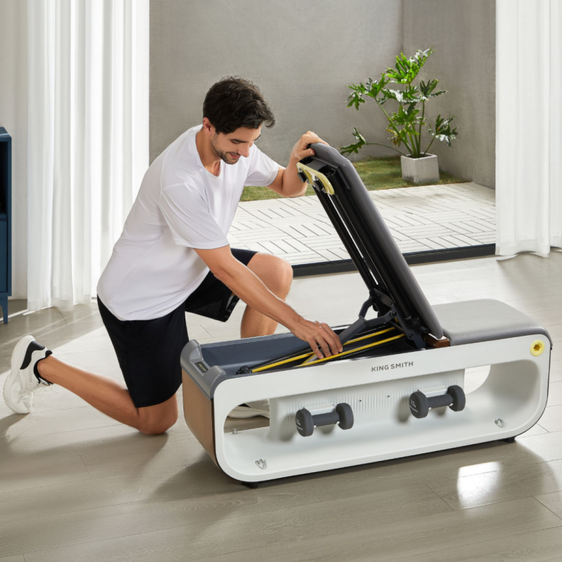 Πολυλειτουργικό Xiaomi KingSmith FBB1C, 2 μοίρες κλίσης, Ολόκληρο το σώμα, Πτυσσόμενο, 15 αξεσουάρ, Λευκό/καφέ