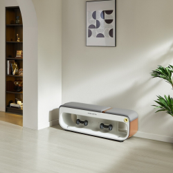 Πολυλειτουργικό Xiaomi KingSmith FBB1C, 2 μοίρες κλίσης, Ολόκληρο το σώμα, Πτυσσόμενο, 15 αξεσουάρ, Λευκό/καφέ