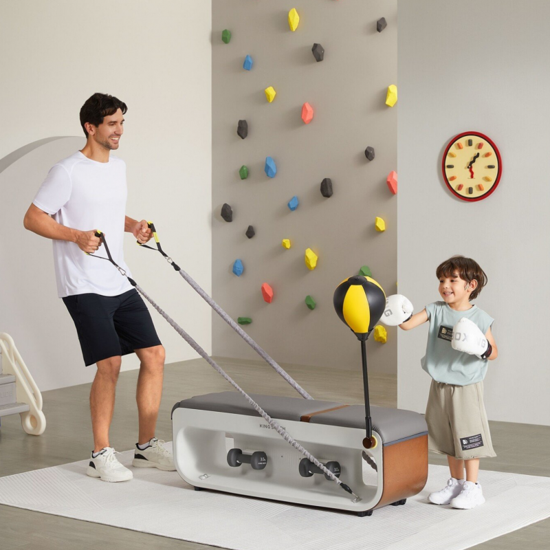 Πολυλειτουργικό Xiaomi KingSmith FBB1C, 2 μοίρες κλίσης, Ολόκληρο το σώμα, Πτυσσόμενο, 15 αξεσουάρ, Λευκό/καφέ