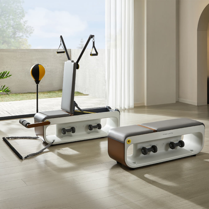 Πολυλειτουργικό Xiaomi KingSmith FBB1C, 2 μοίρες κλίσης, Ολόκληρο το σώμα, Πτυσσόμενο, 15 αξεσουάρ, Λευκό/καφέ