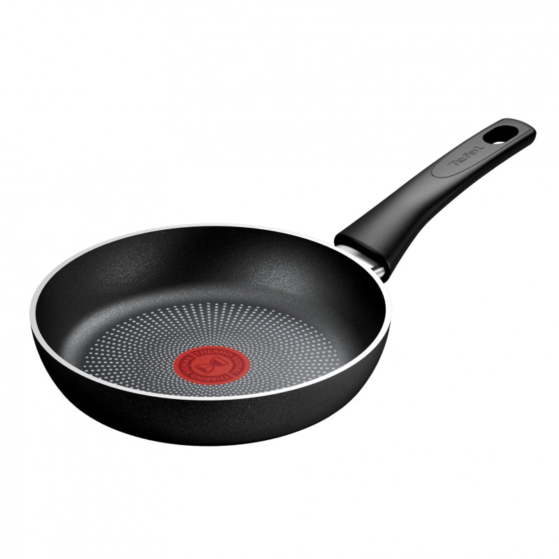 Τηγάνι Tefal C2920253 Force, 20 cm, Αντικολλητική επίστρωση, Thermo-signal, Thermo-Fusion, Επαγωγική, Μαύρο