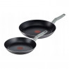 Σετ τηγάνια Tefal B5839153, 2 τεμάχια, 24/28 cm, Τιτανίου επίστρωση, Χωρίς PFOA, Thermo-Fusion, Thermo-Signal, Επαγωγική, Μαύρο