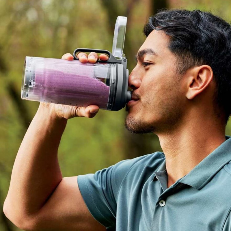 Φορητό μπλέντερ Ninja Blast Max BC251EUSL, 14.4W, 11.1V, 570 ml, 19000 RPM, θρυμματισμός πάγου, έως 25 κύκλοι, BPA Free, ασημί