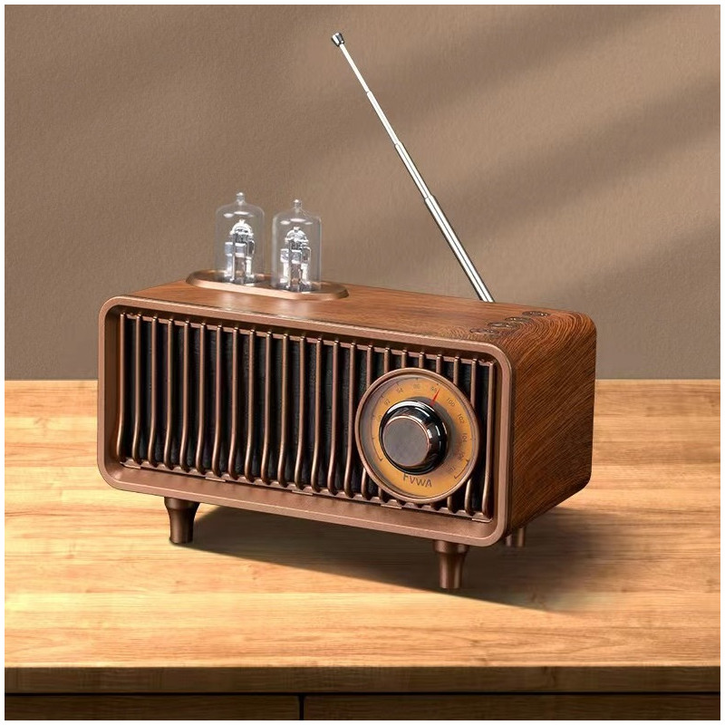 Bluetooth ραδιοφωνικό ηχείο Ashu AS19, 5W, 1800mAh, Καφέ