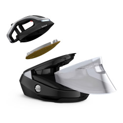 Ατμοσίδερο Tefal Pro Express Vision GV9821E0, 3000 W, 9 bar, 1,2 l, 800 g/min, Smart Steam, Σύστημα κατά της στάγδην και του ασβεστίου, Κάθετο σιδέρωμα, Μαύρο/γκρι