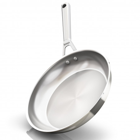 Τηγάνι Ninja EverClad C90028DE, 28 cm, Τριπλό στρώμα, Κατάλληλο και για φούρνο έως 315°C, Χωρίς PFAS, Επαγωγικό, Ανοξείδωτο