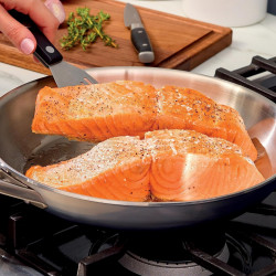 Τηγάνι Ninja EverClad C90028DE, 28 cm, Τριπλό στρώμα, Κατάλληλο και για φούρνο έως 315°C, Χωρίς PFAS, Επαγωγικό, Ανοξείδωτο