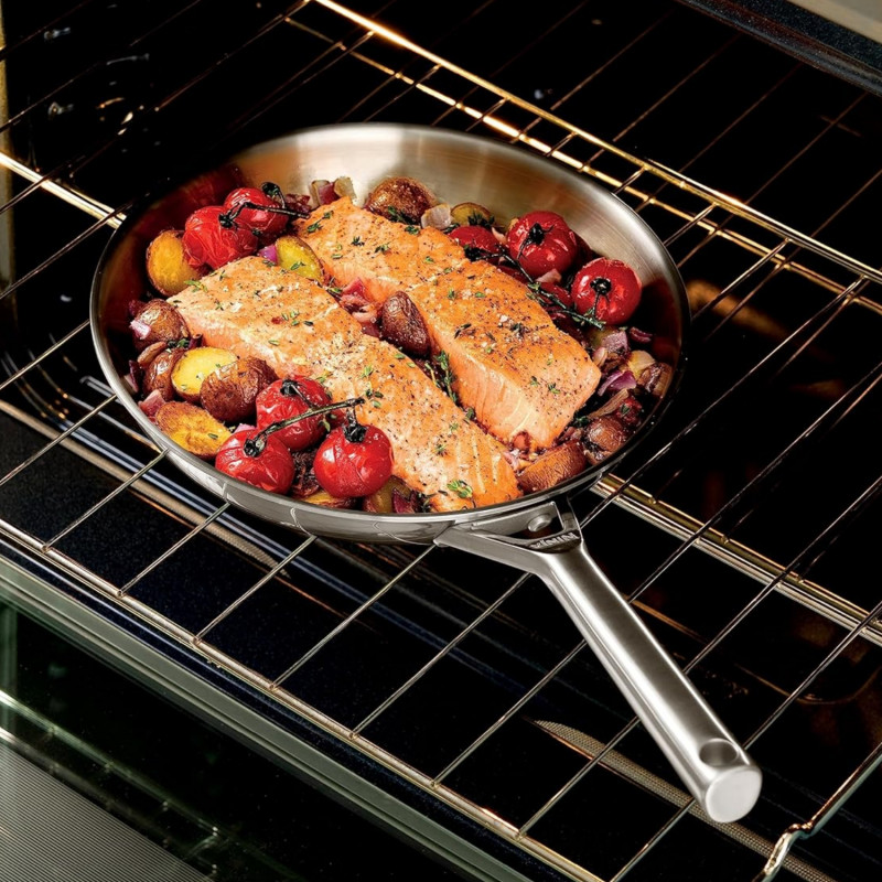 Τηγάνι Ninja EverClad C90028DE, 28 cm, Τριπλό στρώμα, Κατάλληλο και για φούρνο έως 315°C, Χωρίς PFAS, Επαγωγικό, Ανοξείδωτο