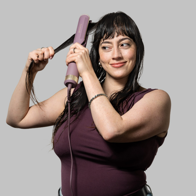 Σίδερο μαλλιών 2 σε 1 Remington AS8930 AIRvive™, 135 W, 3 ρυθμίσεις έως 190C, 2 λειτουργίες, Κεραμική επίστρωση, Ιονισμός, Μωβ/Χρυσό