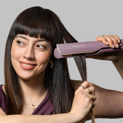 Σίδερο μαλλιών 2 σε 1 Remington AS8930 AIRvive™, 135 W, 3 ρυθμίσεις έως 190C, 2 λειτουργίες, Κεραμική επίστρωση, Ιονισμός, Μωβ/Χρυσό