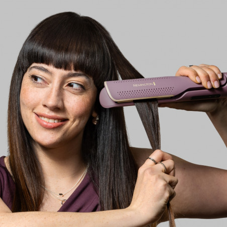 Σίδερο μαλλιών 2 σε 1 Remington AS8930 AIRvive™, 135 W, 3 ρυθμίσεις έως 190C, 2 λειτουργίες, Κεραμική επίστρωση, Ιονισμός, Μωβ/Χρυσό