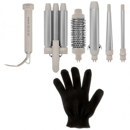 Συσκευή για το styling των μαλλιών 5 σε 1 Remington CI41MS5 Trendology, 92 W, 5 ρυθμίσεις έως 210C, Κεραμική επίστρωση, Ionic Air, Οθόνη LED, Μωβ/Χρυσό,